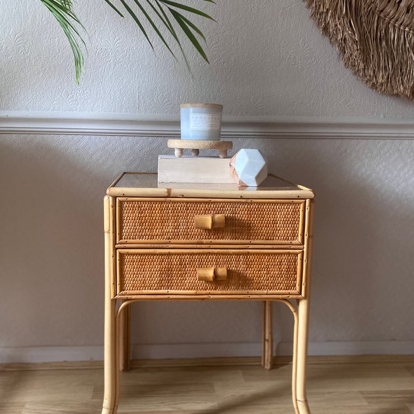 Cane Side Table Etsy UK