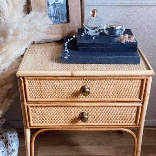 Cane Side Table Etsy UK