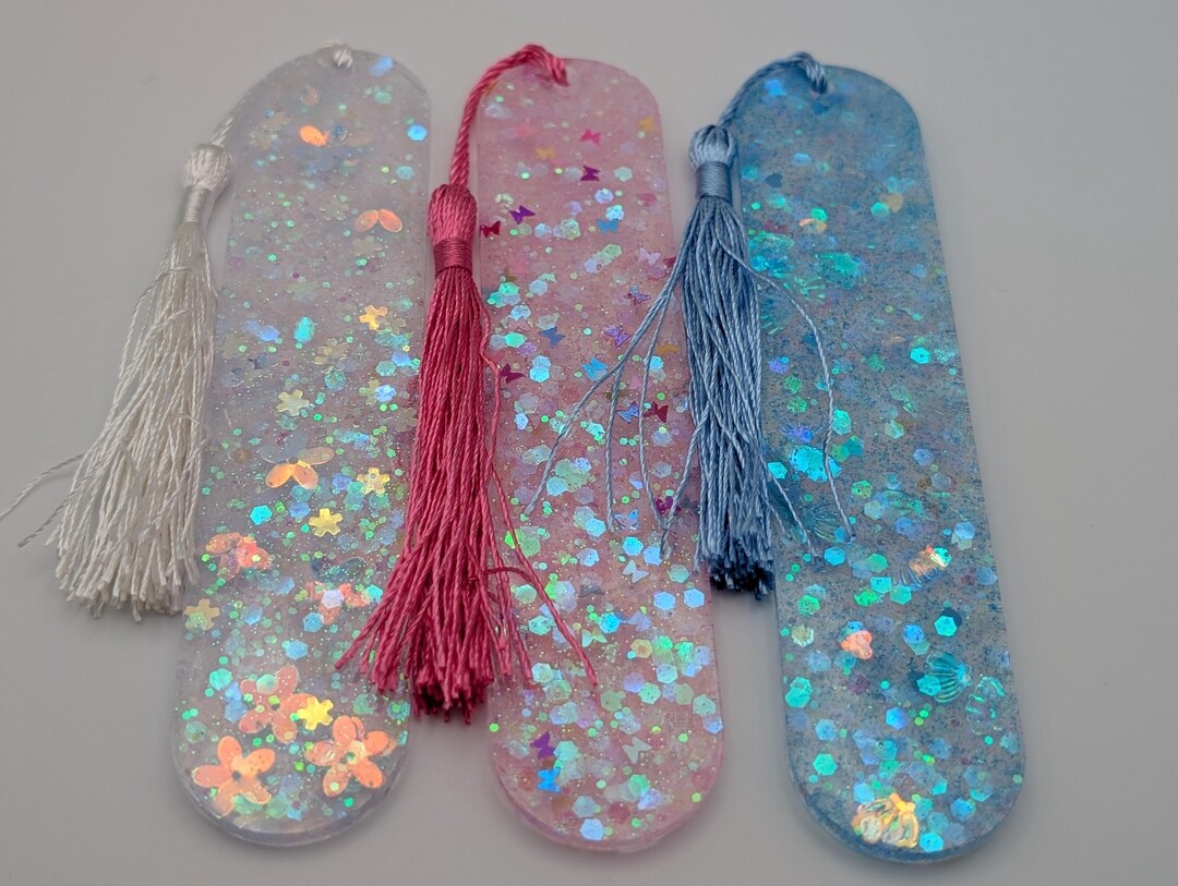 Acrylic Bookmarks in Themed Colors, Blue Seashell, White Daisy, Pink ...