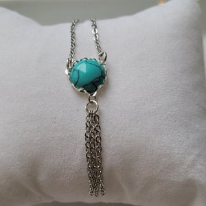 Turquoise Stone Pendant Necklace image 3