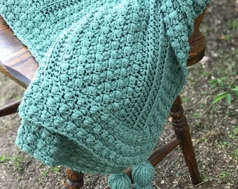 Meadow Crochet Afghan Blanket pattern[Intermediate beginner