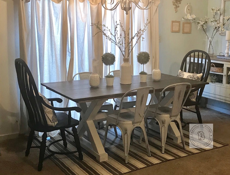 Cottage Style Dining Table With Chairs Furniture Home Living Kromasol Com Cottage Style Dining Table With Chairs, Black Farmhouse Table And Chairs