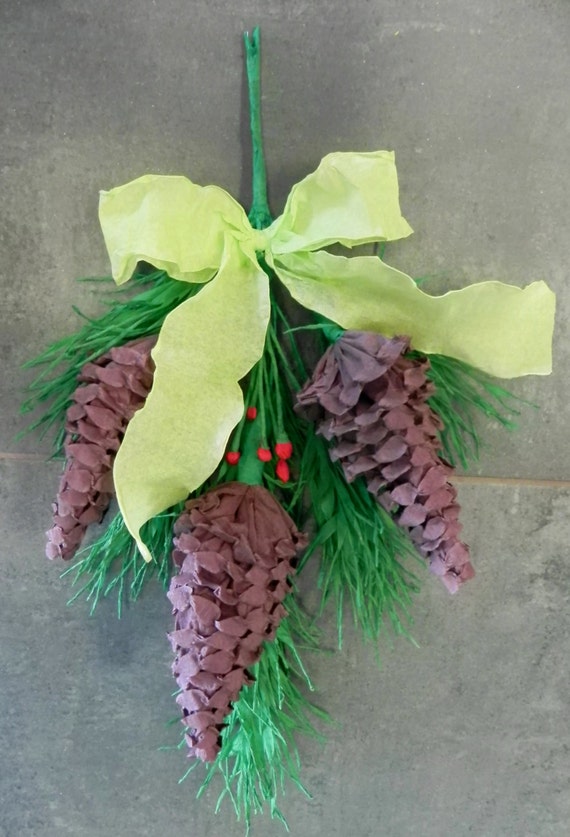 Mexican Christmas Swag Lime Green Door Decoration 100 Crepe Etsy