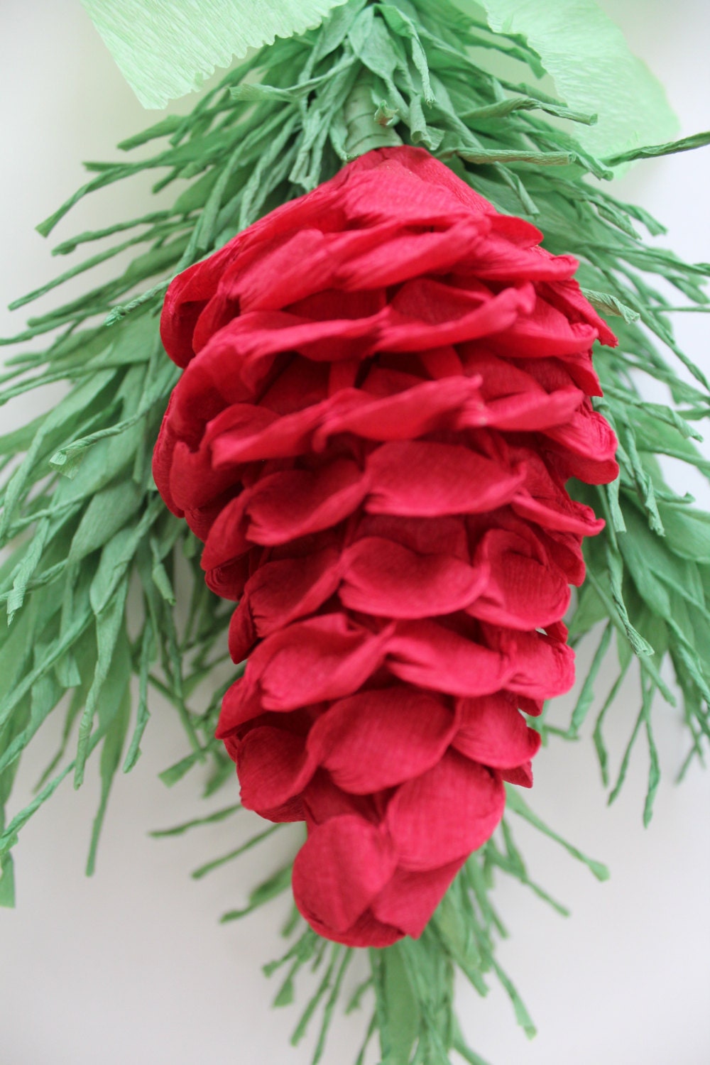 Crepe paper flowers Christmas Door Swag Decoration 100 Crepe Etsy