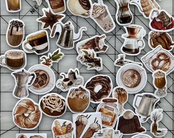 Cafe/Coffee stickers/ 46 pc