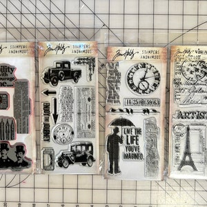 Tim Holtz Visual Artistry Clear Stamps - The Journey Collection 10 Stamp Set For Card Making & Scrapbooking