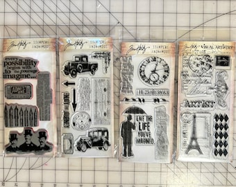 Tim Holtz clear and rubber stamps
