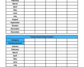 Savings Tracker for your Planner (Digital Download)