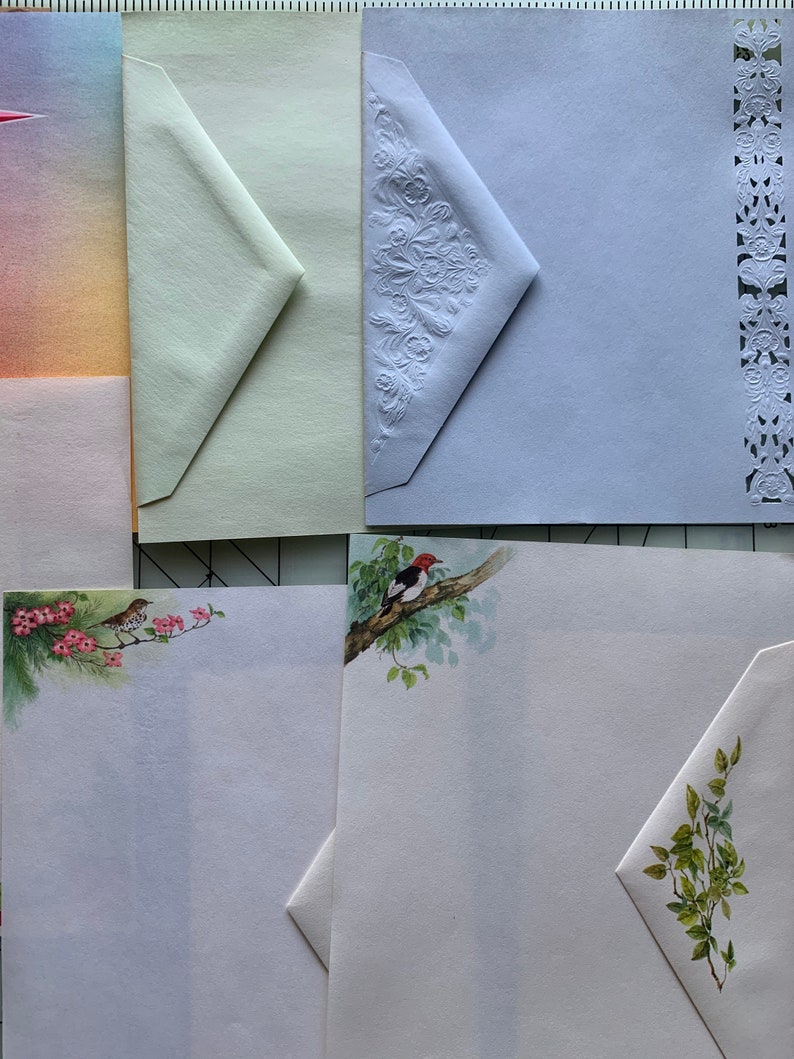 Vintage Stationery Assortment Set / 10 Sets / Pen Pal / Snail Etsy