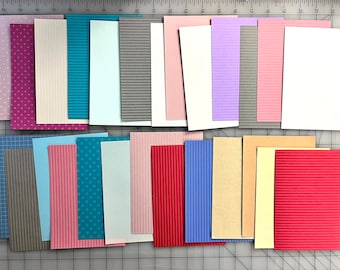 Vintage card stock sample pack / 4 1/2 x 6 1/4 in/ ATC cards/ colorful pack