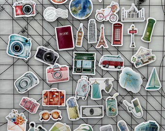 Travel stickers / 46 pc / Assorted stickers