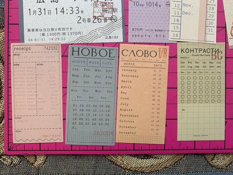 Tickets and Ephemera Replicas / 22 Pc / Planner Spots Etsy