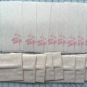 Rosa melocotón/8 juegos/ Juego de papelería vintage de los años 80