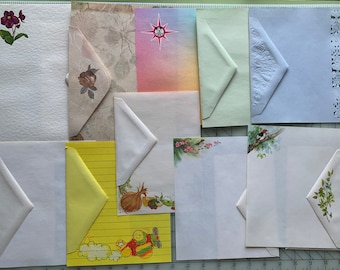 Vintage Stationery Assortment Set / 10 sets / pen pal / snail mail