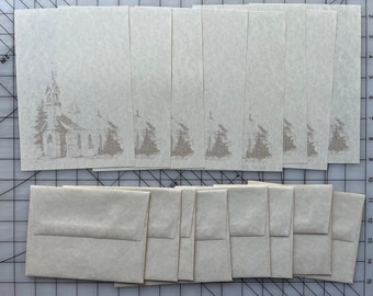Natural Church / 8 sets / Vintage 80s stationery set