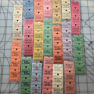 Vintage bus tickets: UK / 76 pc / Assorted/ Ephemera Pack
