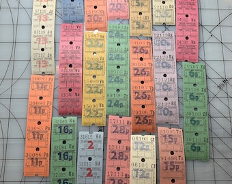 Vintage bus tickets: UK / 76 pc / Assorted/ Ephemera Pack
