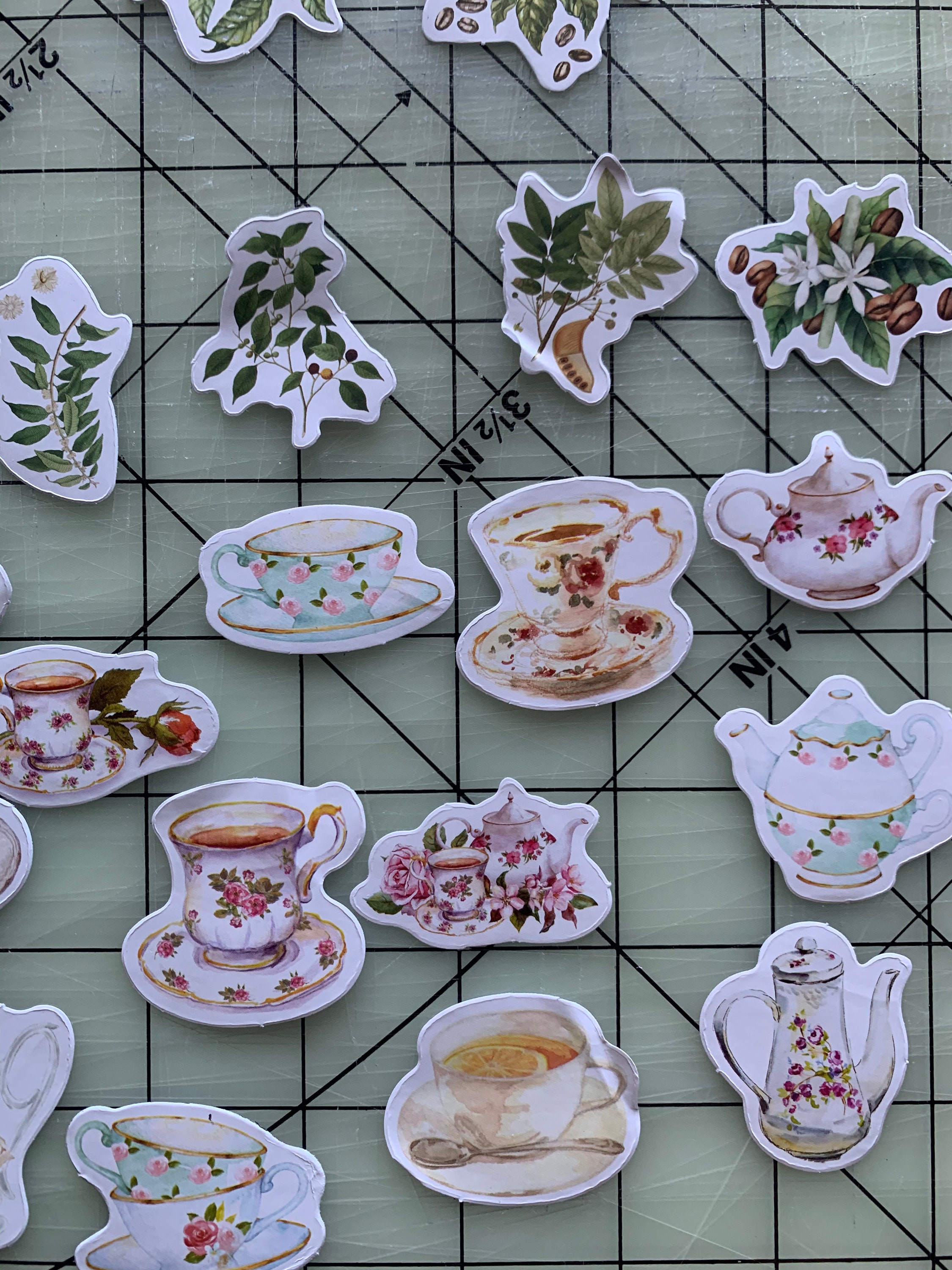 Sticker For Tea Coffee and Tea Stickers / 37 pcs / planner / journal stickers | Etsy