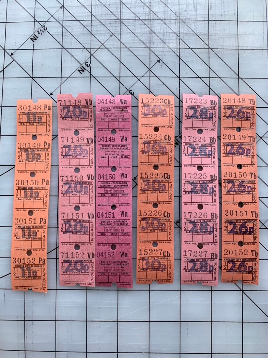 Buy Vintage Bus Tickets: UK / 30 Pc / Reds and Orange / Assorted Online in  India 