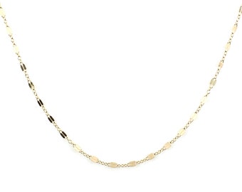 Sequin Chain Necklace • Gold Bar Chain Necklace • Simple Gold Necklace • Dainty Gold Chain • Gold Choker Necklace • Simple Layering Necklace