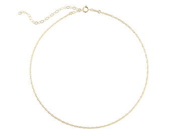 Barely There Choker • Delicate Thin Rope Chain Necklace • Gold Choker Necklace • Silver Chain Choker • Simple Layering Necklace