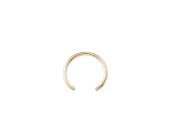Minimal Delicate Round Wire Open Cuff Band Adjustable Stack Band Simple Everyday Dainty Stacking Ring | Sterling Silver & 14k Gold Options