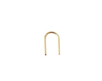 Small Arc Earrings • Gold Wire Earrings • Minimalist Earrings • Gold Drop Earrings • Open Hoops • U Shaped Earrings • Small Gold Earrings