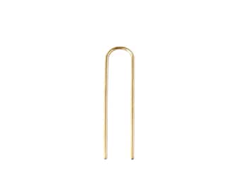 Long Arc Earrings • Gold Wire Earrings • Minimalist Earrings • Gold Drop Earrings • Open Hoops • U Shaped Earrings • Gold Dangle Earrings