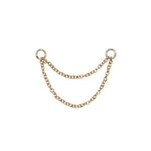 Convertible Ear Chain • Double Chain • Gold Chain Earring • Cartilage • Helix • Ear Jacket • Earring Jacket • Earring Chain • Chain Earring