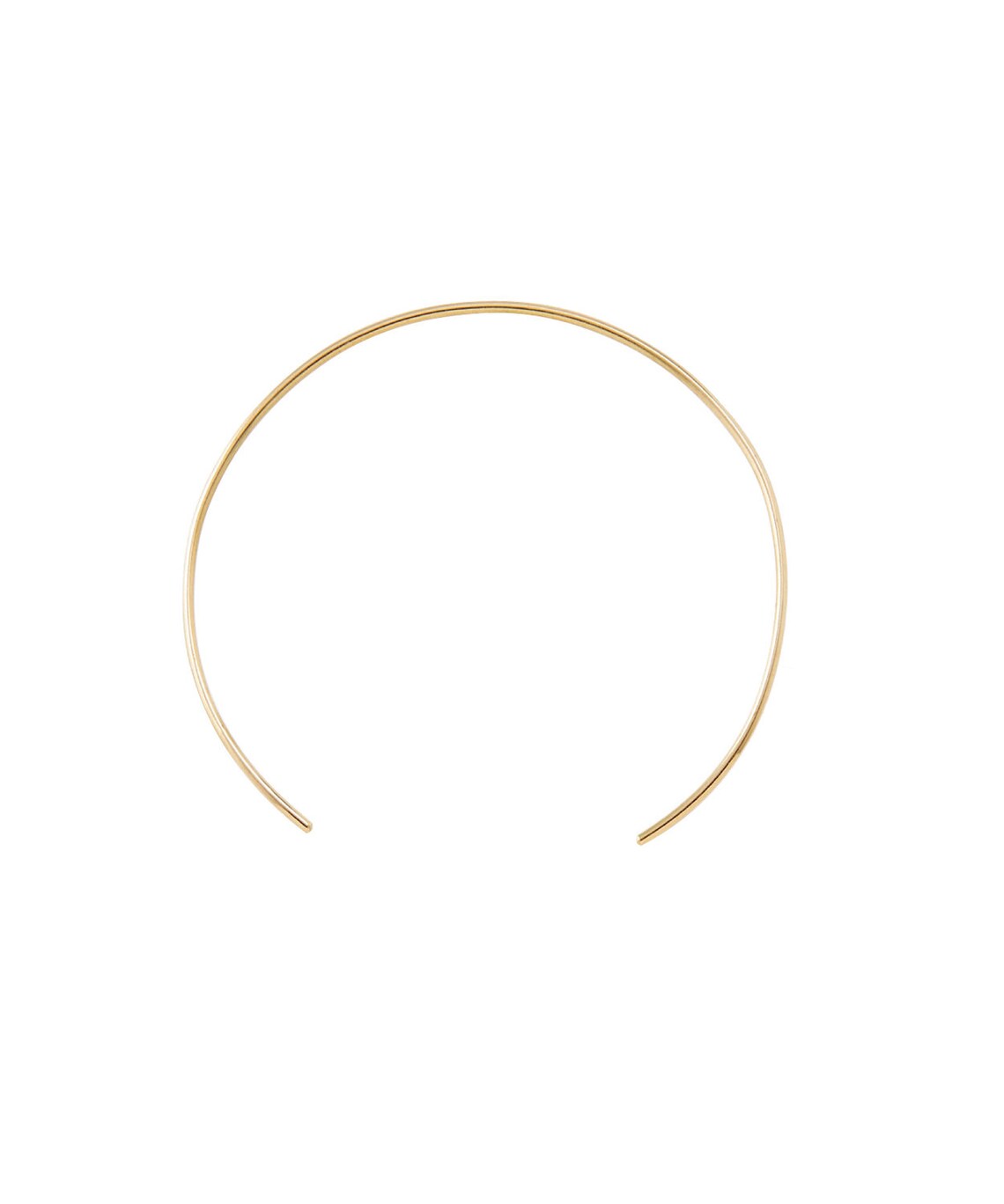 Minimal Round Wire Open Cuff Choker Delicate Simple Line Bar Etsy