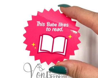 This Babe Likes to Read Sticker