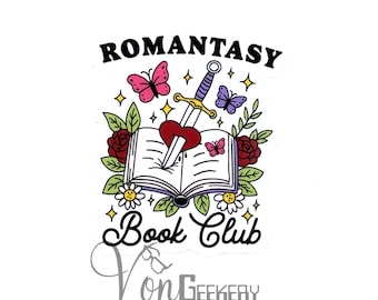 Romantasy bokklubb klistermärke