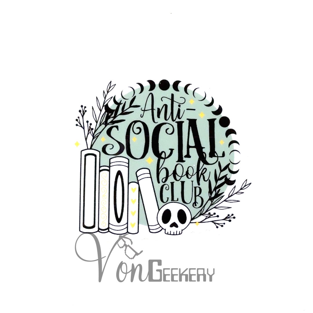 Anti Social Book Club Sticker - Etsy