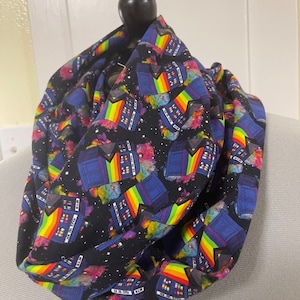 Rainbow Police Box Infinity Scarf