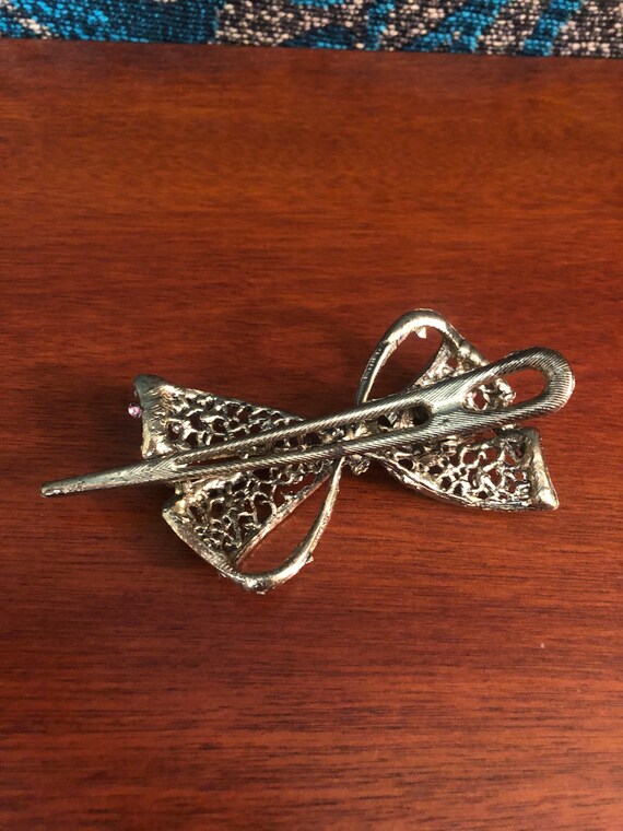 Vintage Bow tie Hair Clip - image 4