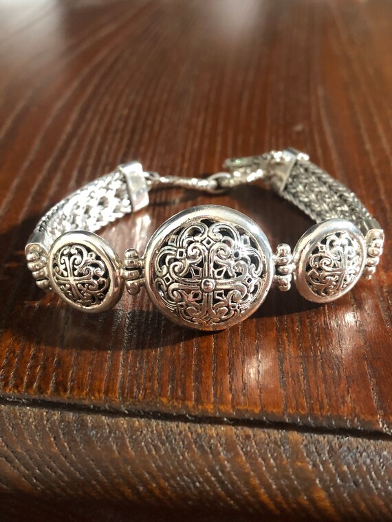 Silver Cross Bracelet Sterling