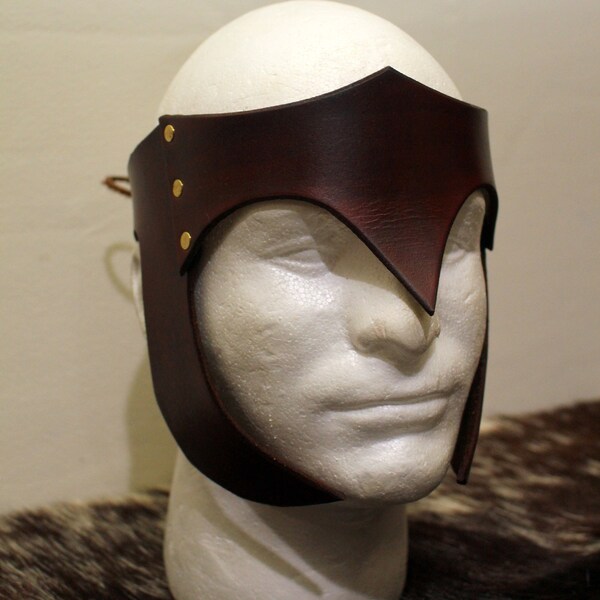 Dark Brown Leather Warrior Headband