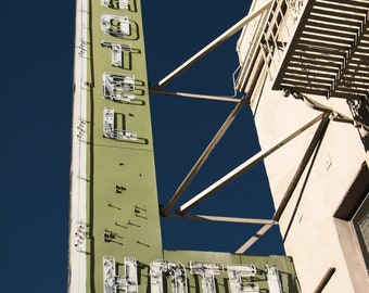 Classic Hollywood Hotel Sign Photograph Los Angeles