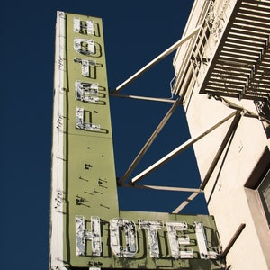 Classic Hollywood Hotel Sign Photograph Los Angeles