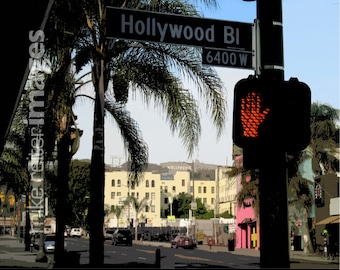 Los Angeles Street Sign Reproduction Street Sign Hollywood Boulevard