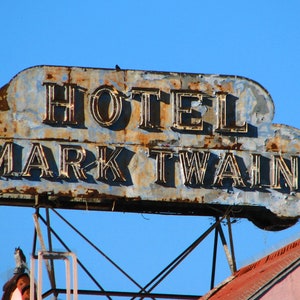 Hotel Mark Twain Sign Hollywood Photograph Los Angeles