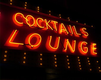 Lee's Liquor Lounge Cocktail Neon Sign Photograph Minneapolis Art Print Classic Bar Sign