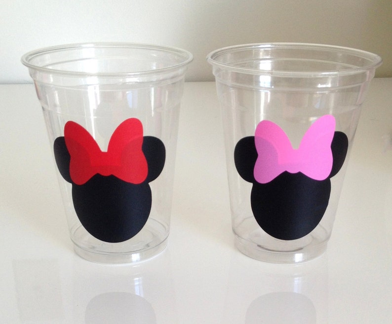 12 Minnie Mouse Vinyl Stickers Minnie Mouse Birthday Minnie Etsy