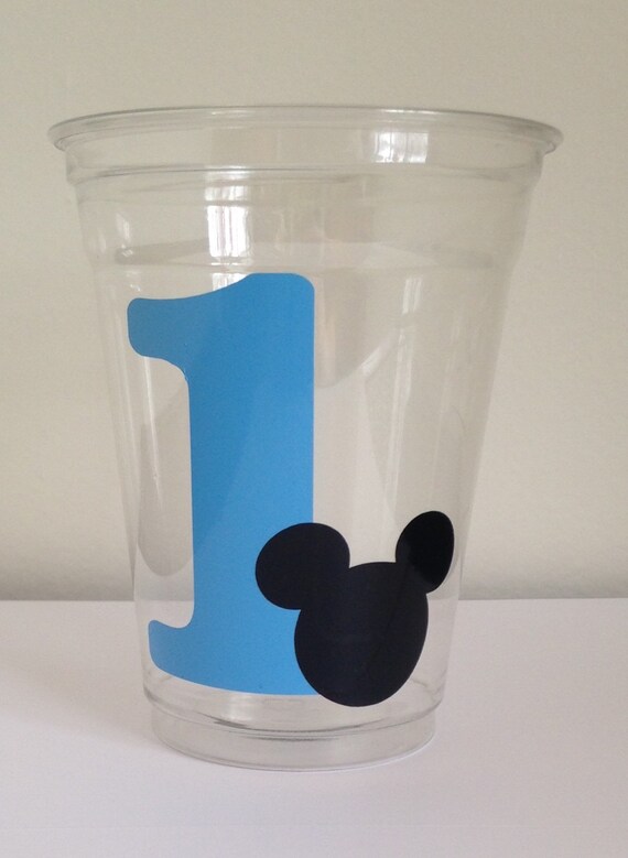 12 Mickey Mouse Vinyl Stickers Diy 1st Birthday Decoration Etsy