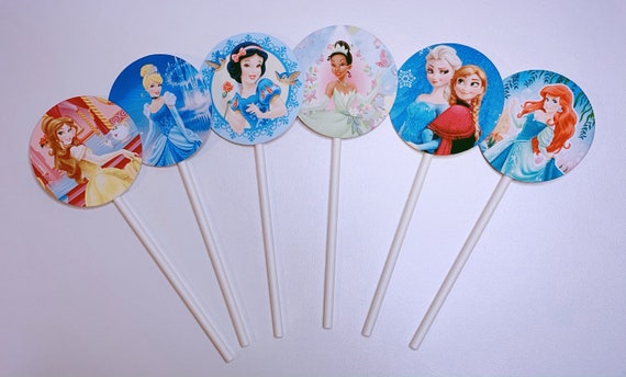 12 Princess Cupcake Toppers Princess Birthday Party Decor Etsy