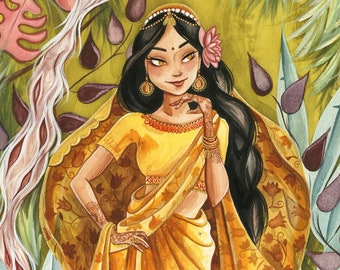 Indian Princess - Premium Art Print