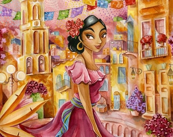 Mexican Princess - Premium Art Print