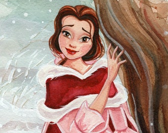 Winter Prinzessin - Premium Kunstdruck