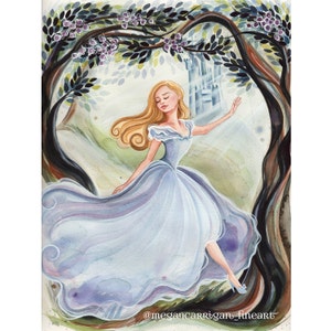 Glass Slipper Princess - 11x14" Premium Art Print