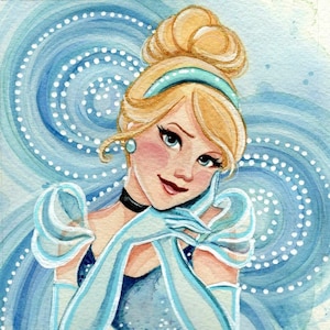 Glass Slipper Princess 10x10” Premium Art Print